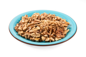 Walnut kernel in the bowl