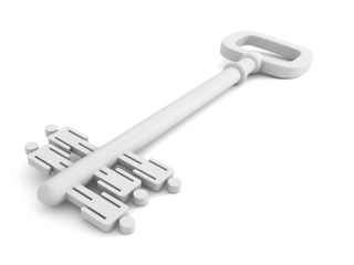 teamwork success concept key on white