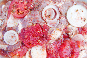 Marinated meat kebab