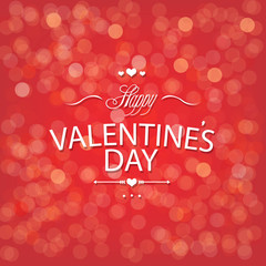 Valentines Day Red Bokeh Background