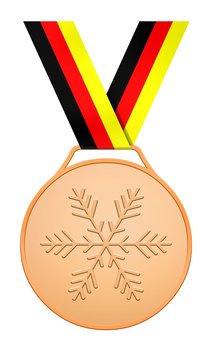 Bronzene  medaille für die Winterspiele