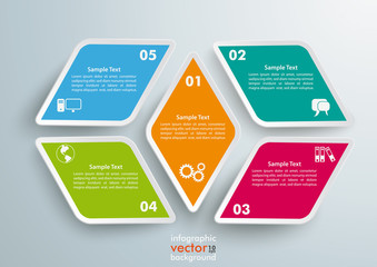 4 Rhombus Pieces 5 Options
