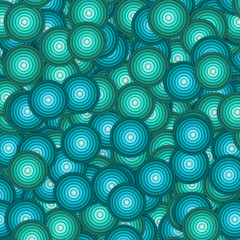 3d concentric circle pattern backdrop in blue green