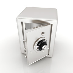 Security metal safe with empty space inside