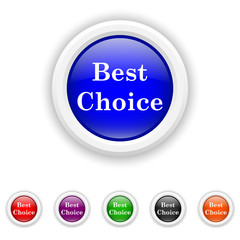 Best choice icon - six colours set vector