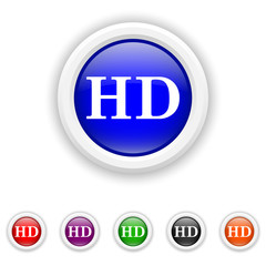 HD icon - six colours set vector