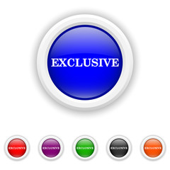 Exclusive icon - six colours set vector