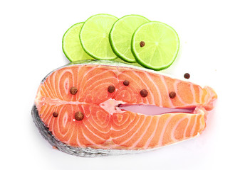 salmon and lime