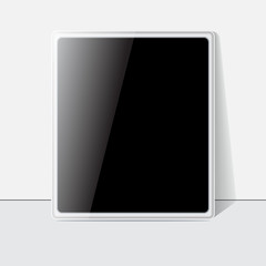 Tablet screen, white case. Vector