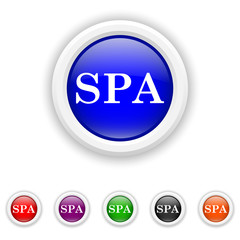 Spa icon - six colours set vector