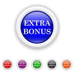 Extra bonus icon - six colours set vector