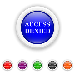 Access denied icon - six colours set vector