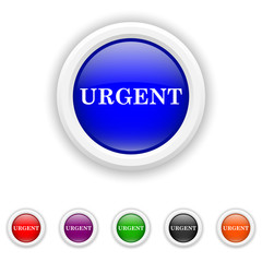 Urgent icon - six colours set vector