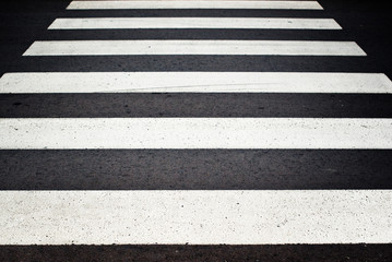 Zebra pedestrian crossing.