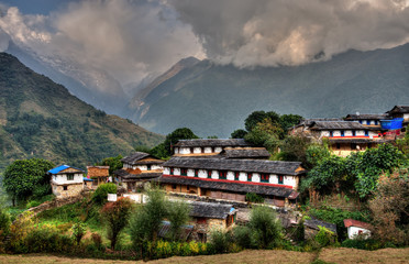 Ghandruk dorp in Nepal