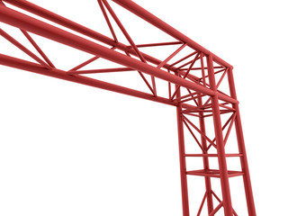 Red part of stage construction