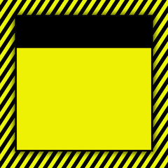 Empty Yellow Sign, attention and alert sign.
