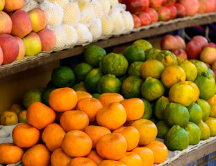 Fruits on a market stand