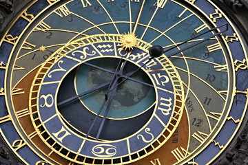 Fototapeta na wymiar Praski zegar astronomiczny na Rynku Starego Miasta