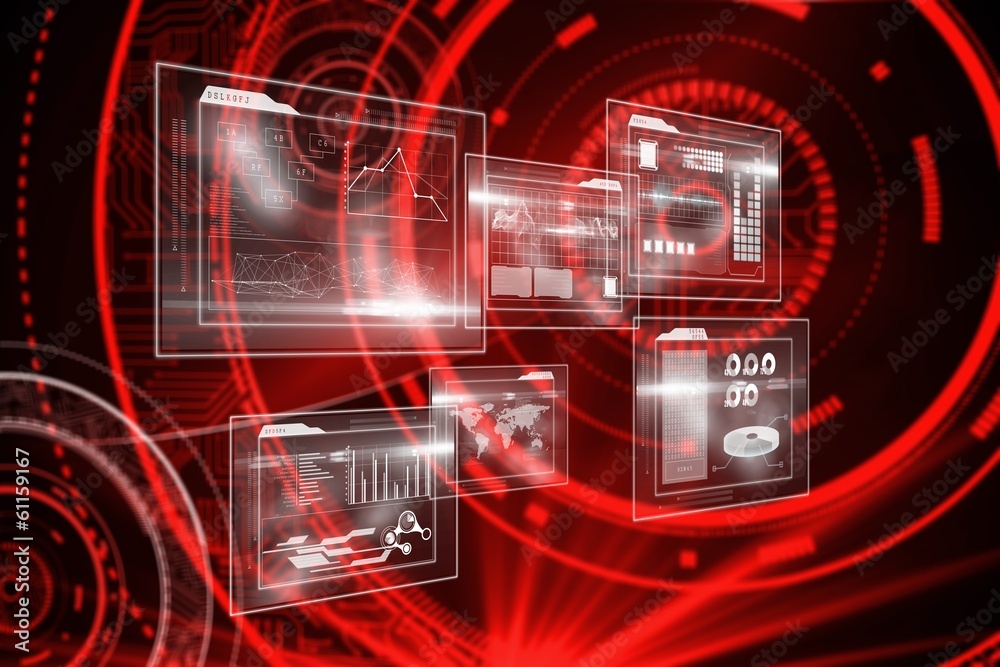 Poster composite image of business interface