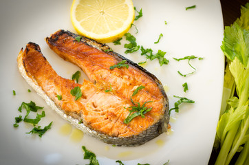 Trancio di salmone arrosto