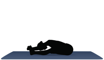 Yoga positions in Seated Forward Bend pose