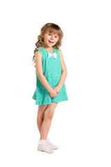 little girl  in fashion  dress