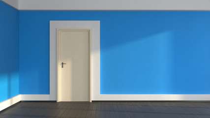 blue wall interior