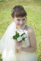 Portrait of beautiful young bride