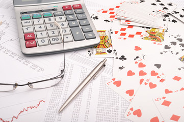 modern playing cards (relaxing in the office)