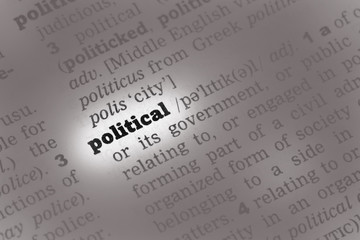 Fototapeta premium Political Dictionary Definition