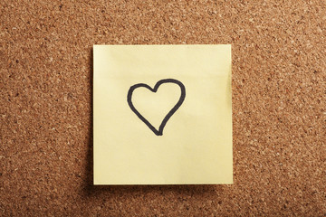 Heart-shaped note