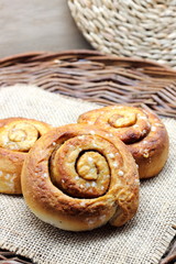 Cinnamon rolls. Scandinavian kanelbullar
