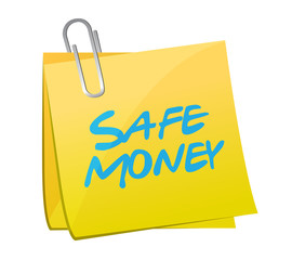 safe money post message illustration design