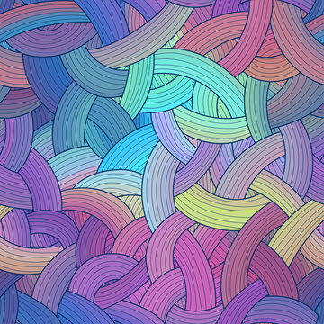 Colorful seamless stripes background, rainbow © dedron