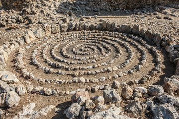 Steinspirale bei Loutro, Kreta, Griechenland