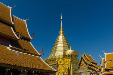 Fototapeta premium Thai Gold Stupa at North Temple