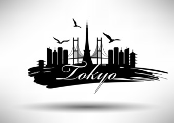 Modern Tokyo Skyline Design