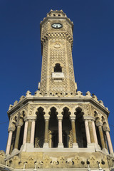 Fototapeta na wymiar Historical Clock Tower of Izmir, Turkey.