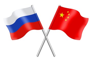 Flags: Russia and China