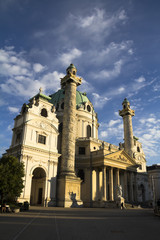 Fototapeta na wymiar Vienna, Austria - famous Karlskirche (Saint Charles Church)