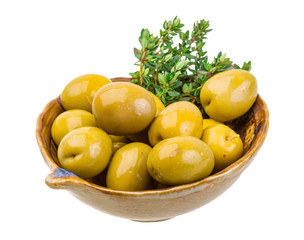 Green gigant olives