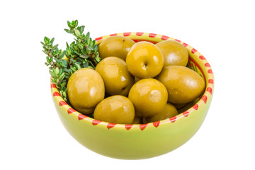 Green gigant olives