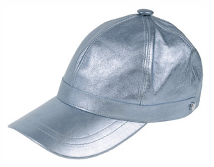 silver peaked cap