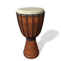 3d illustration of a djembe drum