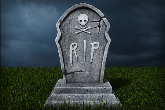 3d illustration of a gravestone