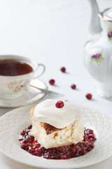 cake with tea