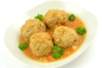meatballs with minced meat in tomato sauce