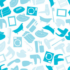 bathroom icons color pattern eps10