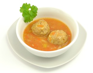 meatballs with minced meat in tomato sauce